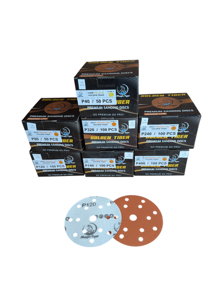 הדיסקית הכתומה GOLDEN MAGIC דיסקיות מגוון גרעינים P80-P400 עם 15 חורים "6