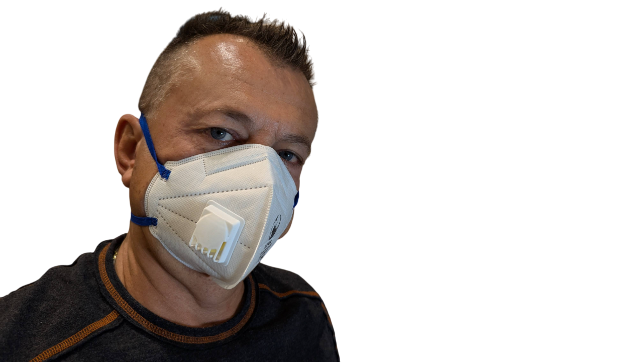 נשמית מתקפלת+שסתום BLUE-AIR FFP2 מוצרי עזר צבע פחח BLUE-BEAR אמנון ברגמן מסחר בע"מ