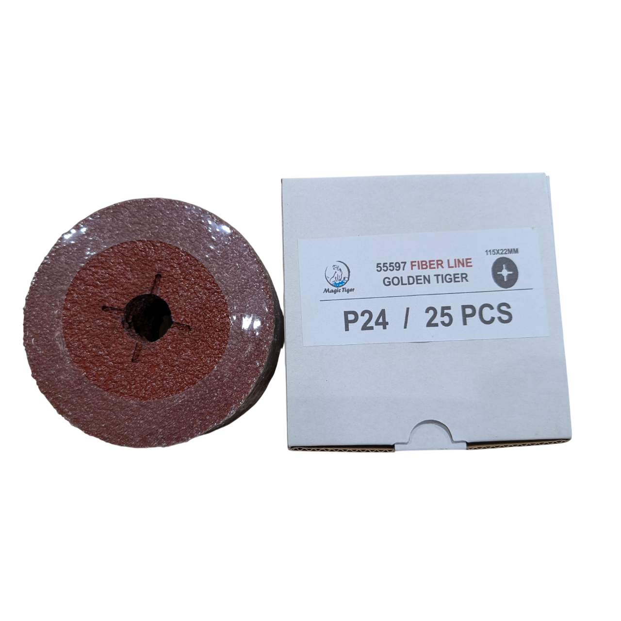 דיסקיות השחזה פיבר 4.5" גרעין P24 מג'יק טייגר מוצרי ליטוש ואביזרים MAGIC-TIGER אמנון ברגמן מסחר בע"מ