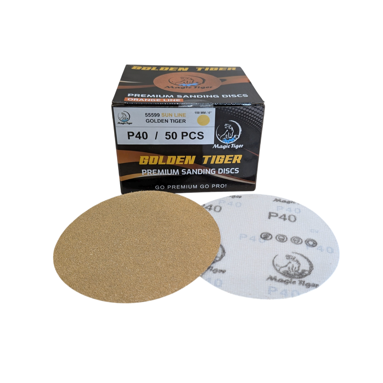 דיסקיות צהובות סאן GOLDEN MAGIC P40 ללא חורים "6 מוצרי ליטוש ואביזרים MAGIC-TIGER אמנון ברגמן מסחר בע"מ