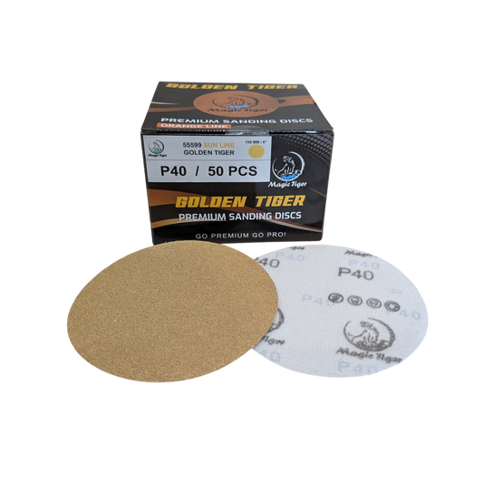 דיסקיות צהובות סאן GOLDEN MAGIC P40 ללא חורים "6 מוצרי ליטוש ואביזרים MAGIC-TIGER אמנון ברגמן מסחר בע"מ