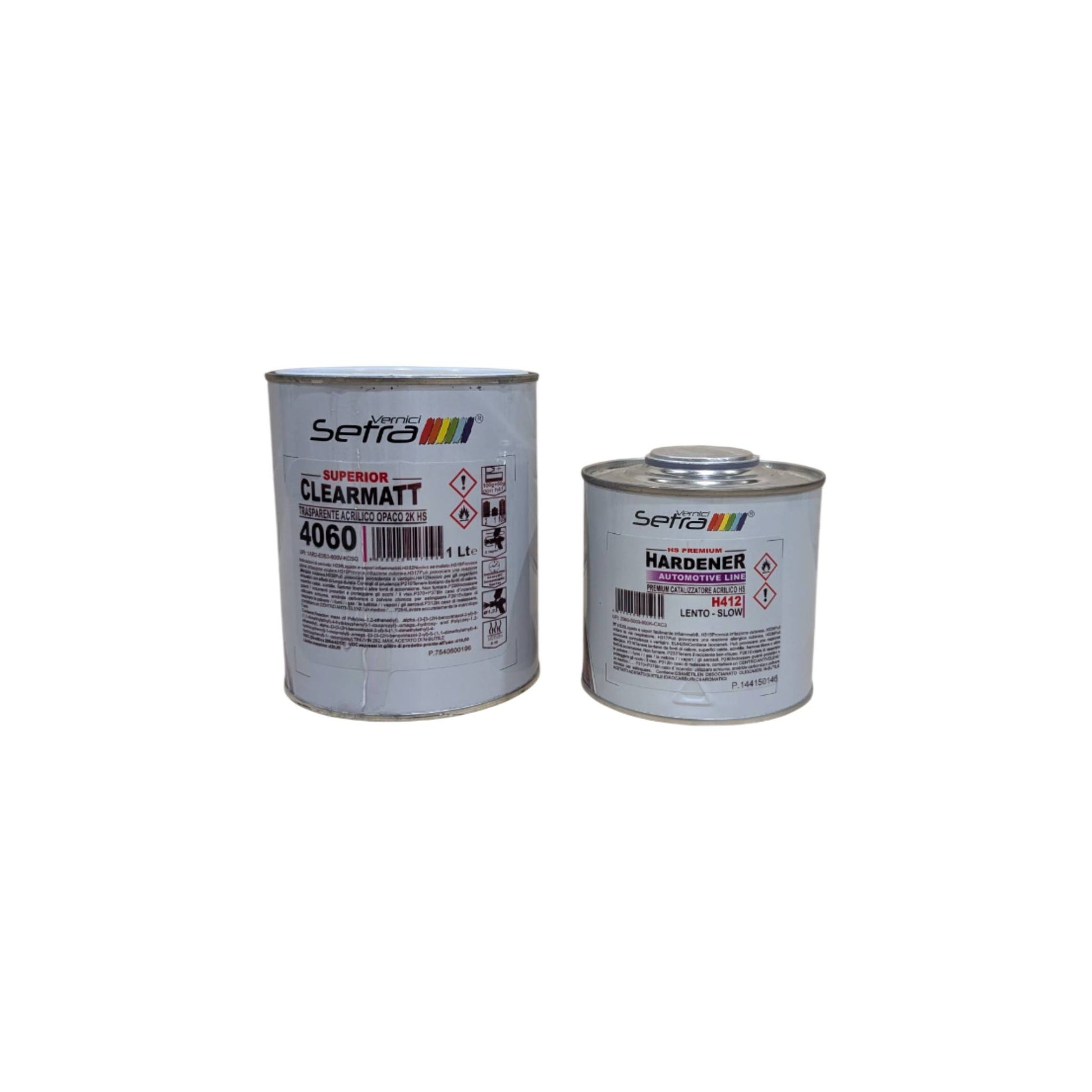 סט לכה מט 1 ליטר+מקשה 0.25 4060+412 SETRA לכות ומקשים SETRA אמנון ברגמן מסחר בע"מ